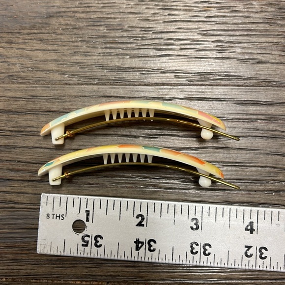 Vintage HAIRCRAFT Comb and Barrettes - Hair Clips NWT Hawaiian Print Design - Picture 13 of 16